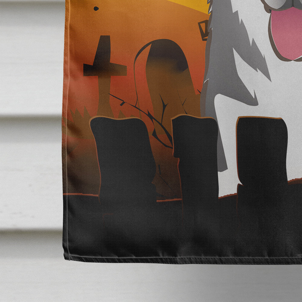 Halloween Alaskan Malamute Flag Canvas House Size BB1776CHF  the-store.com.