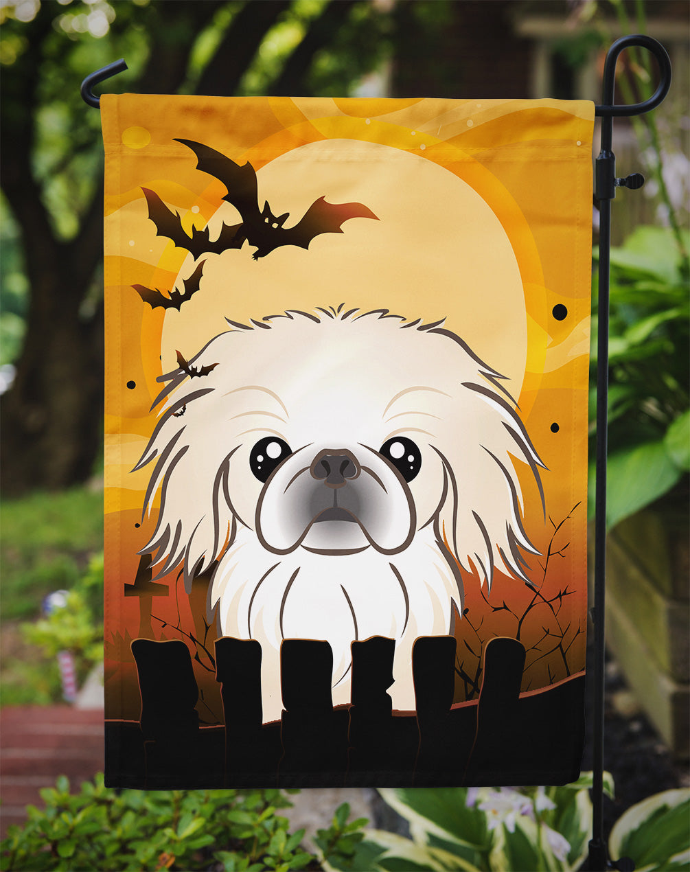 Halloween Pekingese Flag Garden Size BB1779GF.