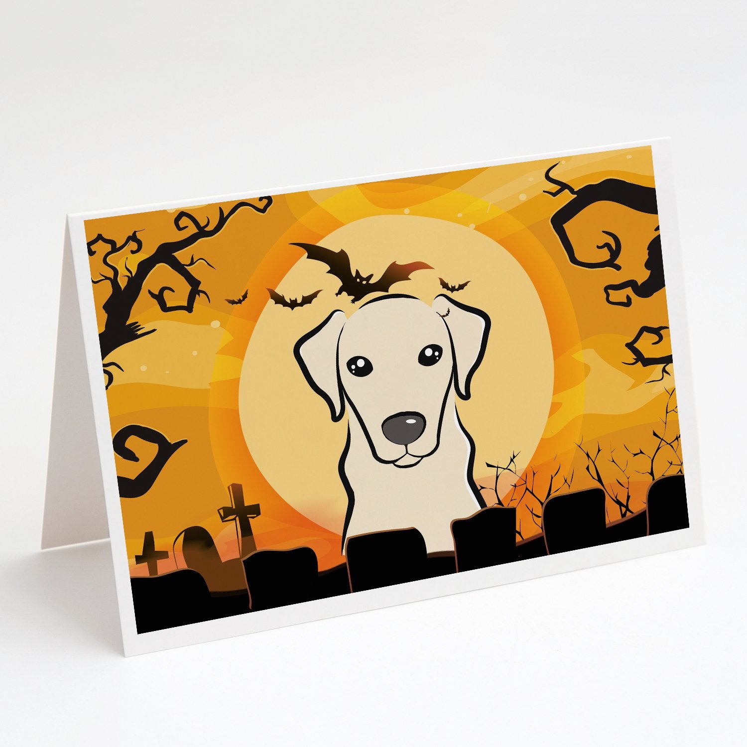 Buy this Halloween Yellow Labrador Greeting Cards and Envelopes Pack of 8