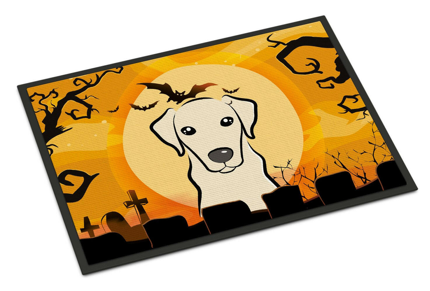 Halloween Yellow Labrador Indoor or Outdoor Mat 18x27 BB1780MAT - the-store.com