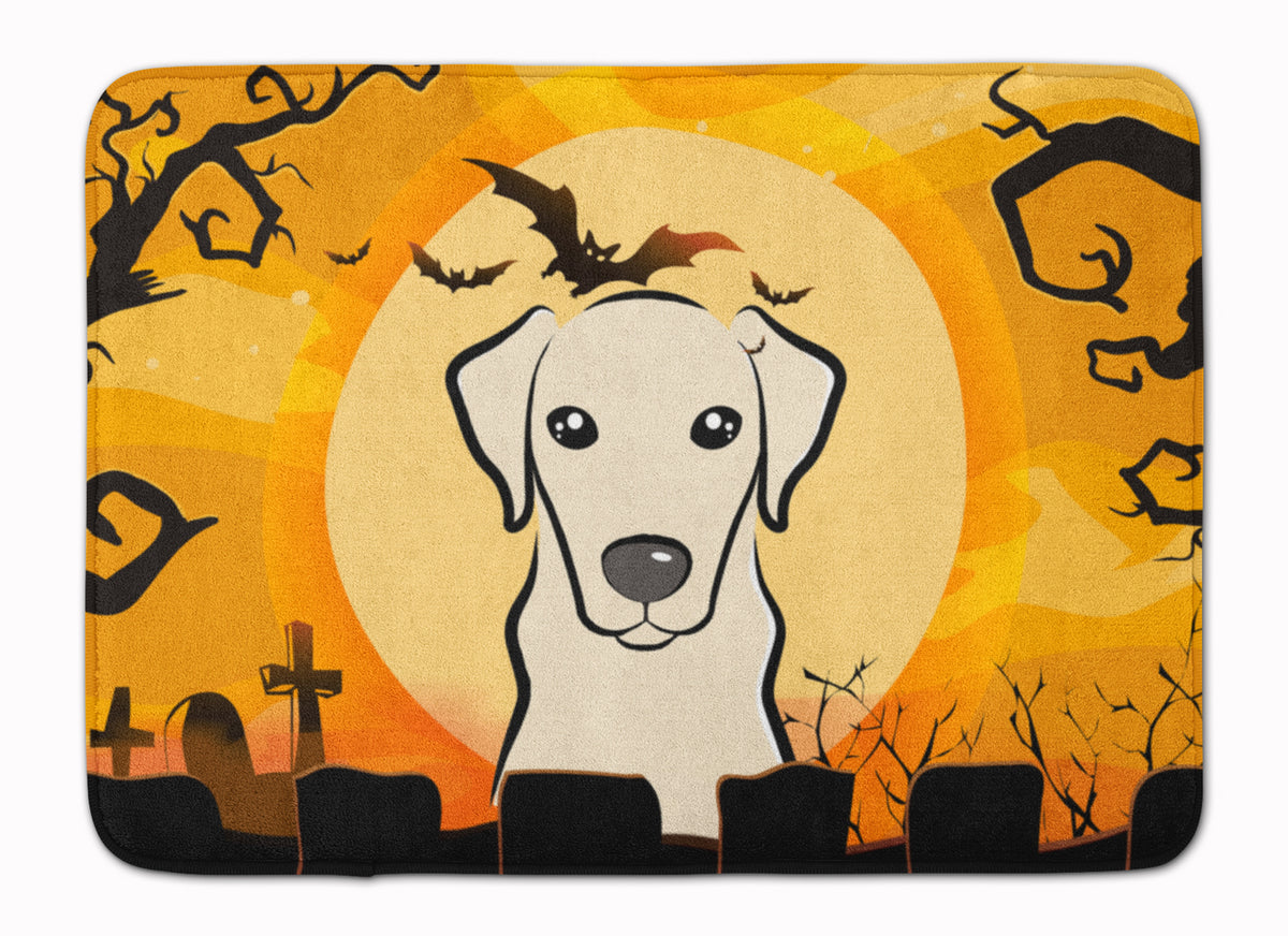 Halloween Yellow Labrador Machine Washable Memory Foam Mat BB1780RUG - the-store.com