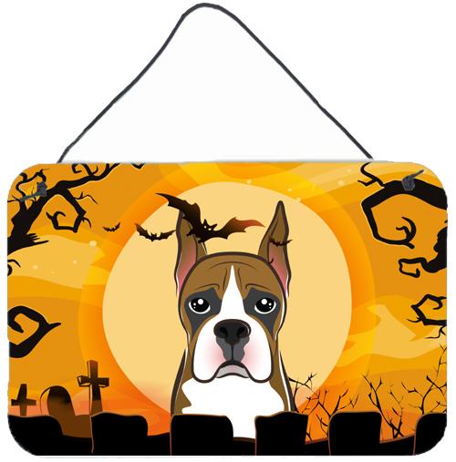 Halloween Boxer Wall or Door Hanging Prints BB1781DS812 by Caroline's Treasures