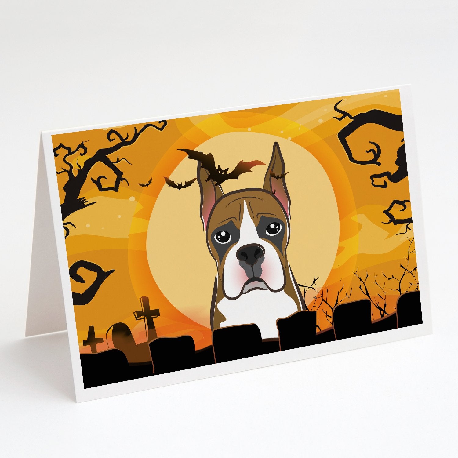 Buy this Halloween Boxer Greeting Cards and Envelopes Pack of 8