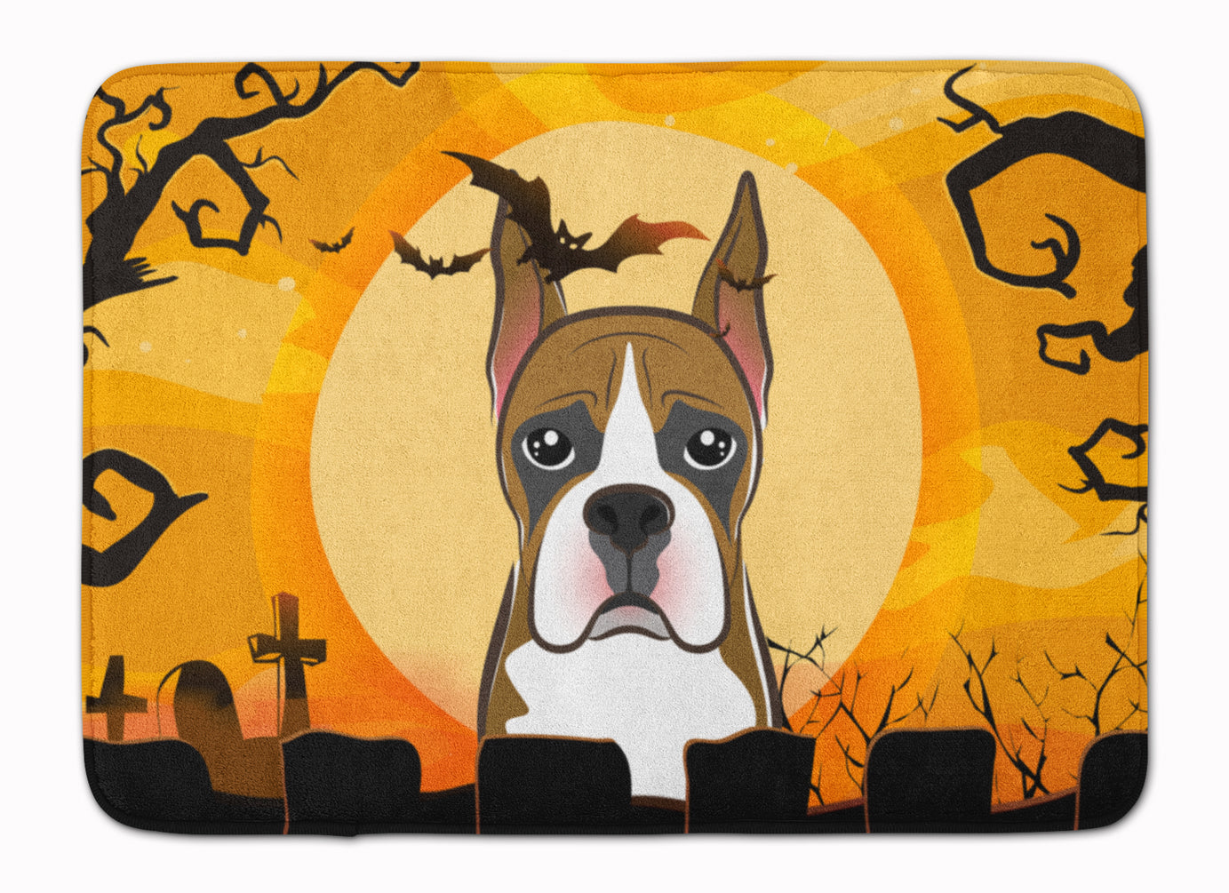 Halloween Boxer Machine Washable Memory Foam Mat BB1781RUG - the-store.com