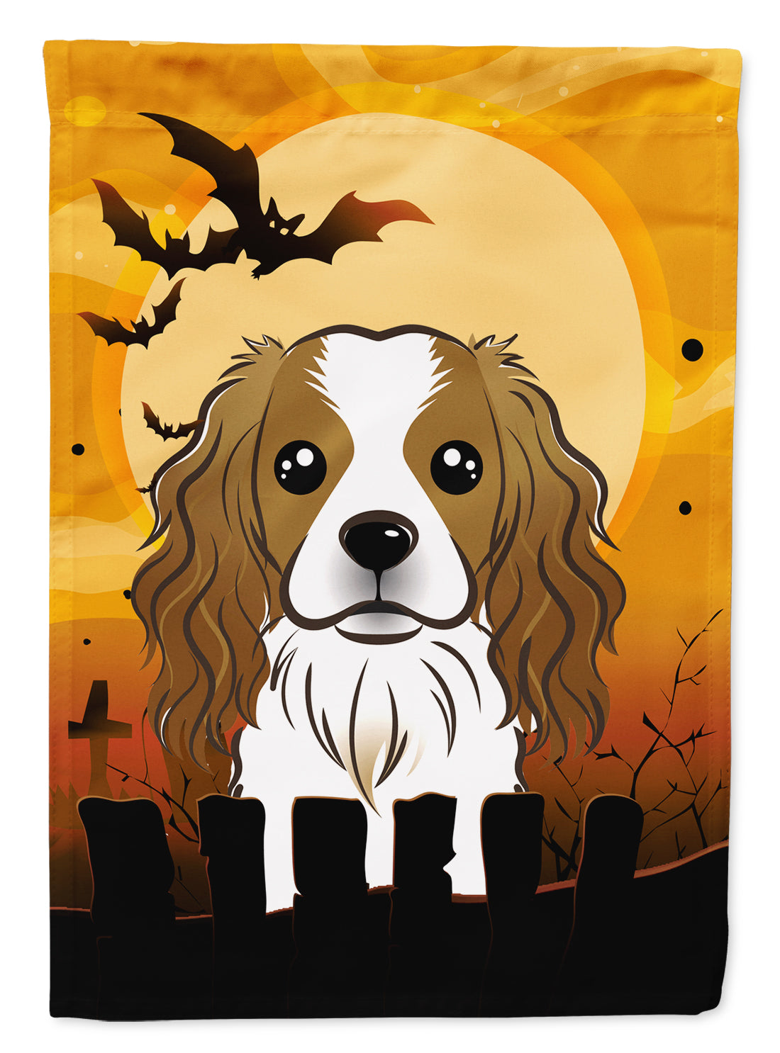 Halloween Cavalier Spaniel Flag Garden Size BB1782GF.