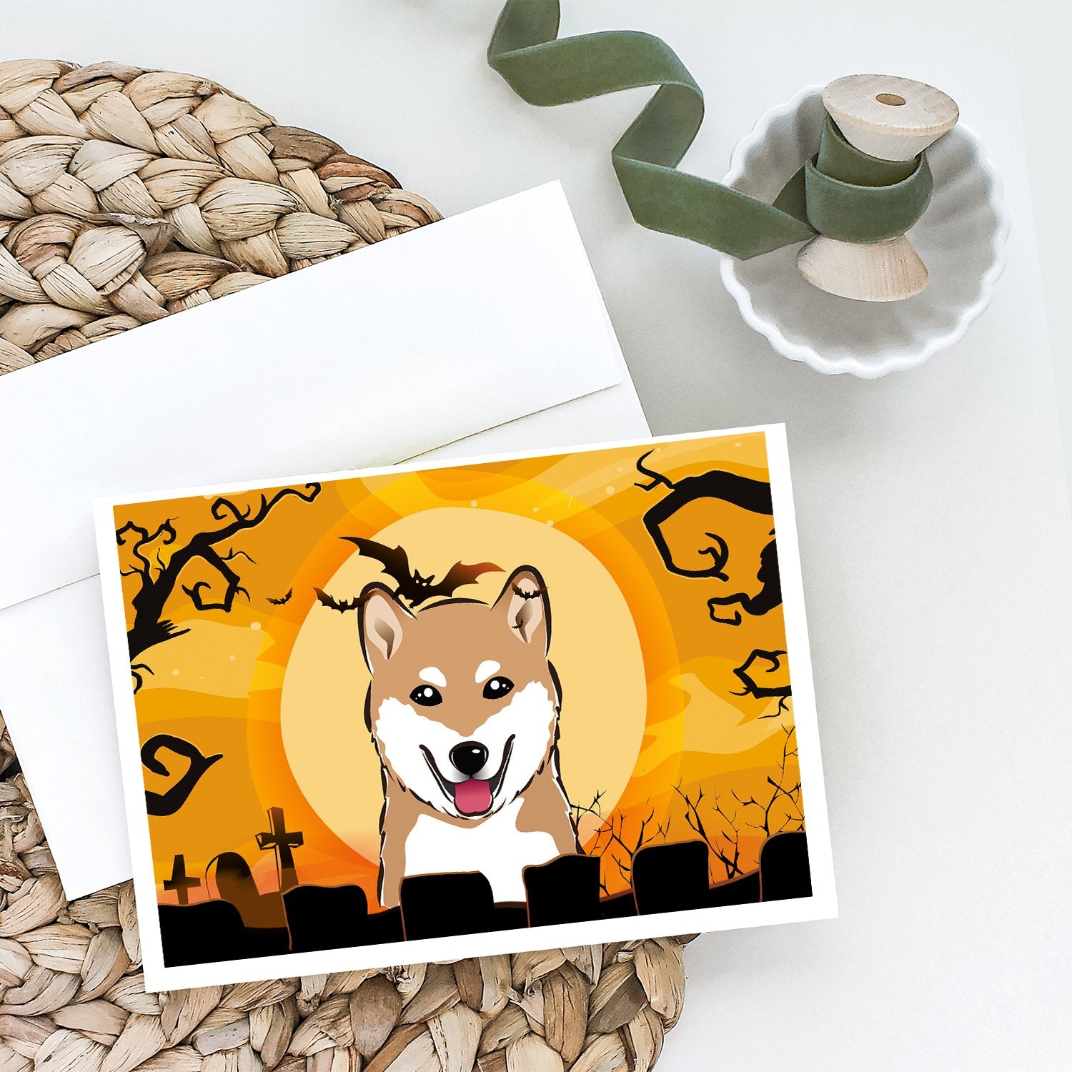 Buy this Halloween Shiba Inu Greeting Cards and Envelopes Pack of 8