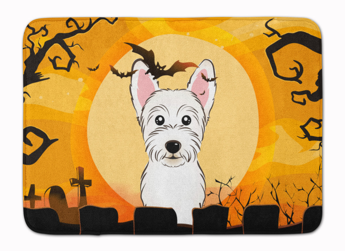 Halloween Westie Machine Washable Memory Foam Mat BB1784RUG - the-store.com