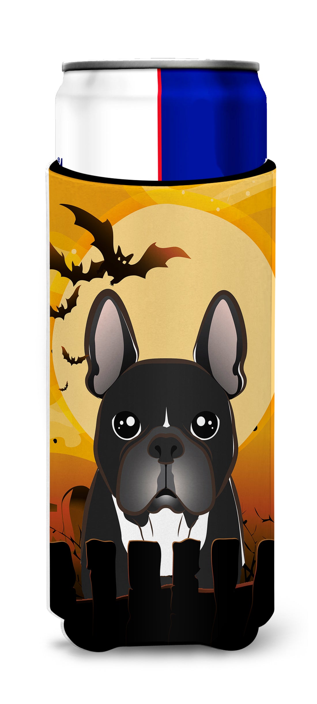 Halloween French Bulldog Ultra Beverage Insulators for slim cans BB1785MUK  the-store.com.