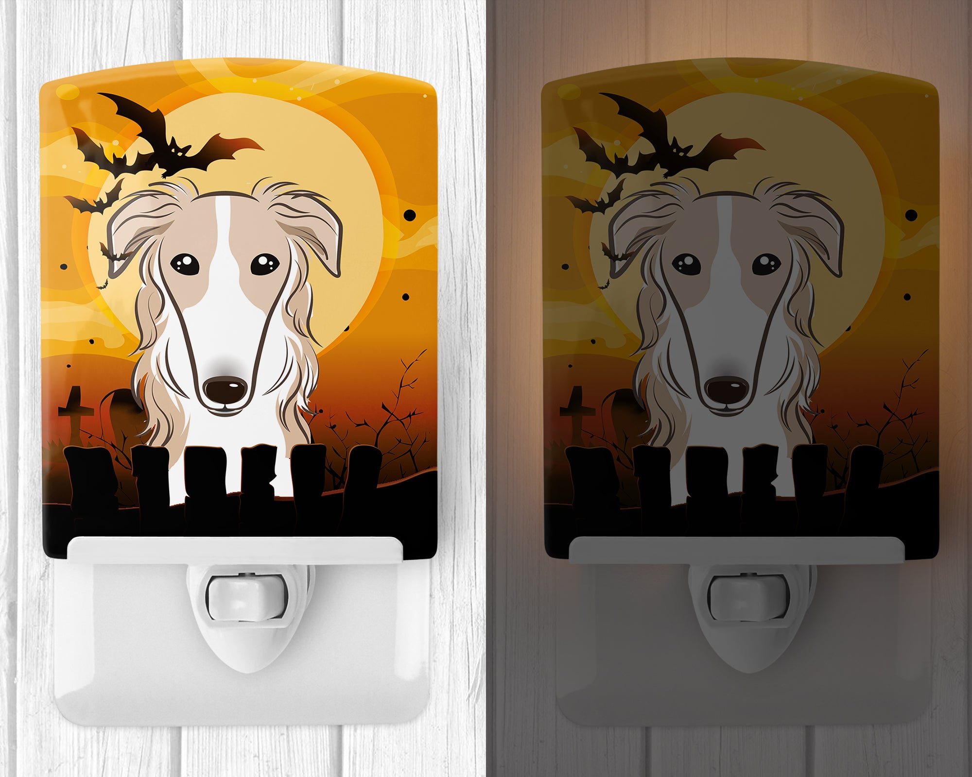 Halloween Borzoi Ceramic Night Light BB1786CNL - the-store.com