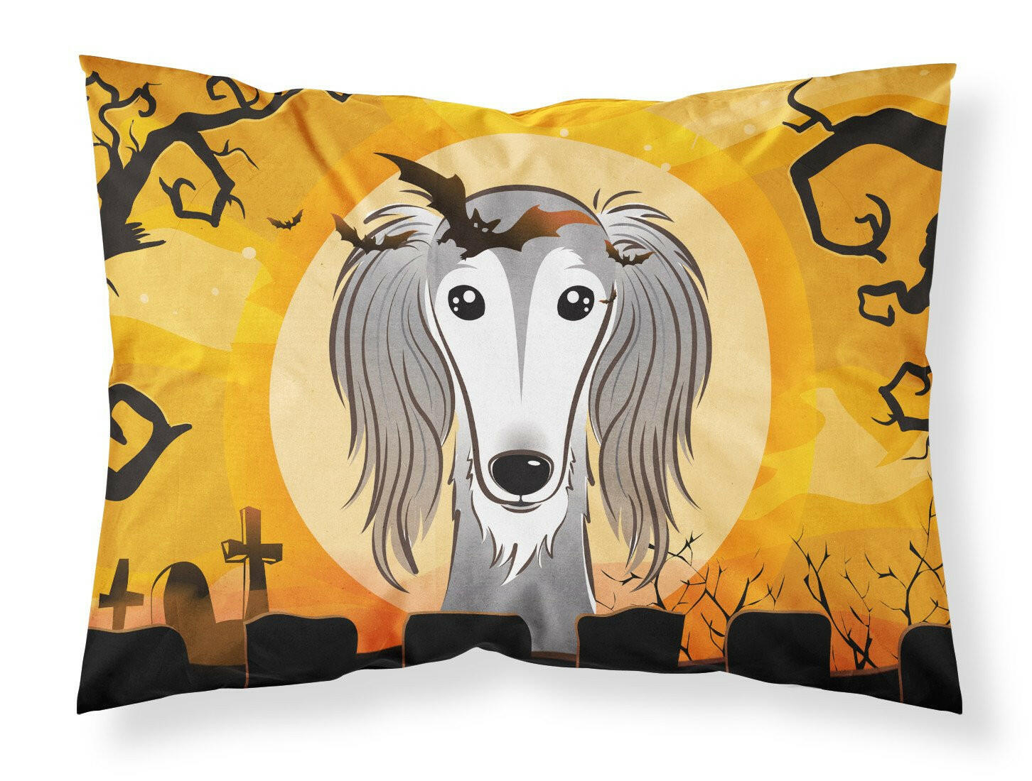 Halloween Saluki Fabric Standard Pillowcase BB1787PILLOWCASE by Caroline's Treasures