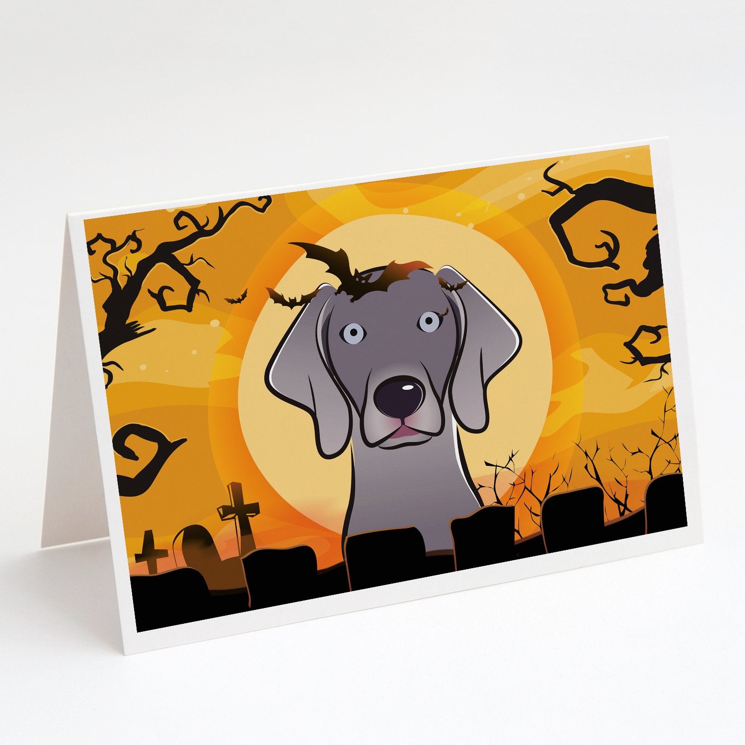 Buy this Halloween Weimaraner Greeting Cards and Envelopes Pack of 8