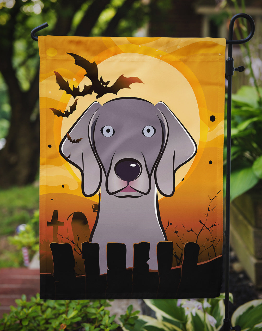 Halloween Weimaraner Flag Garden Size BB1789GF.