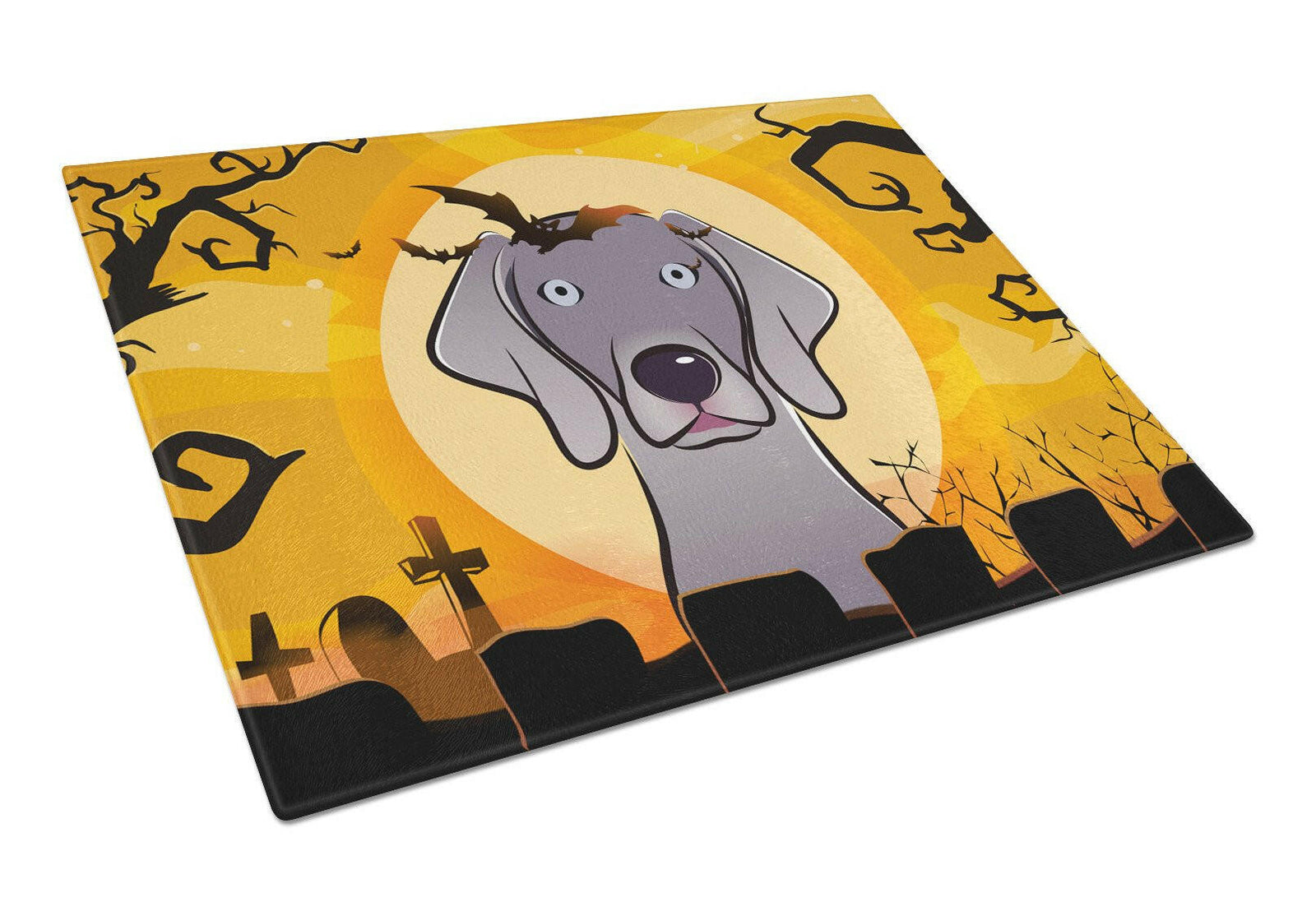 Halloween Weimaraner Glass Cutting Board Large BB1789LCB by Caroline's Treasures