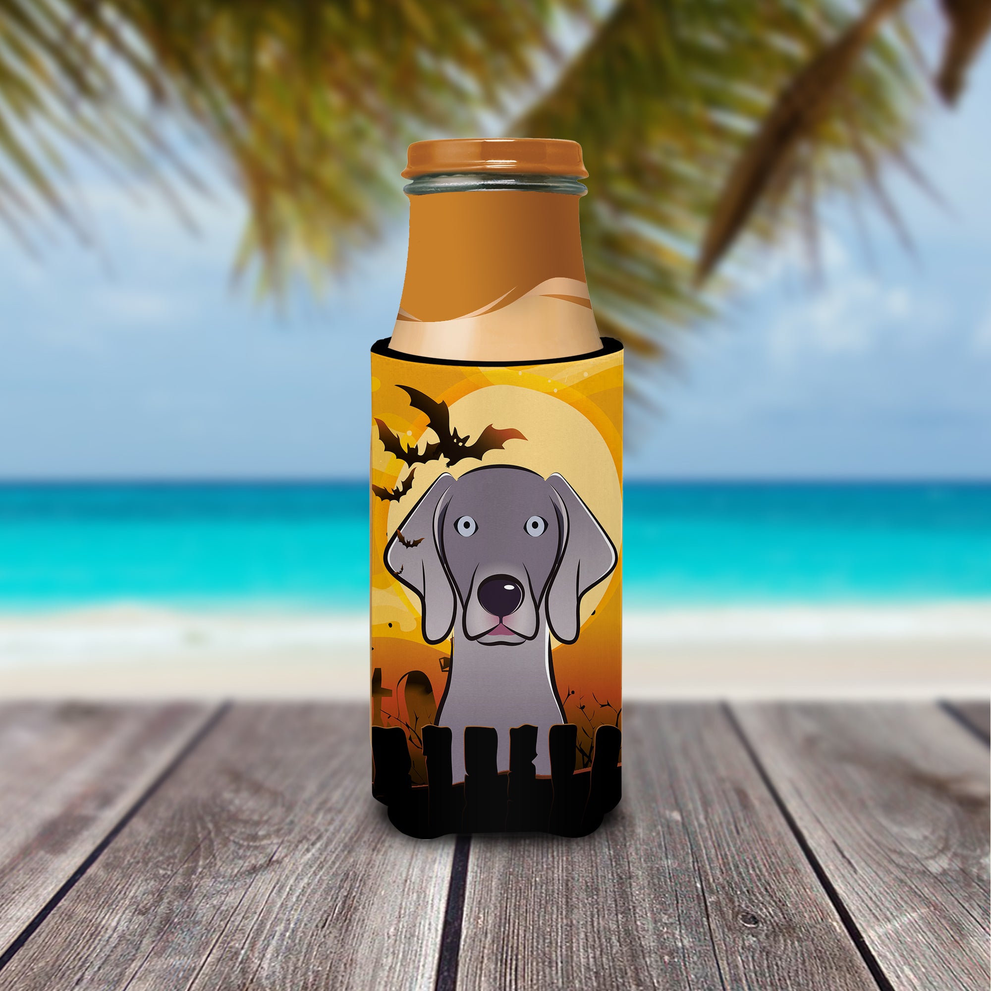 Halloween Weimaraner Ultra Beverage Insulators for slim cans BB1789MUK  the-store.com.