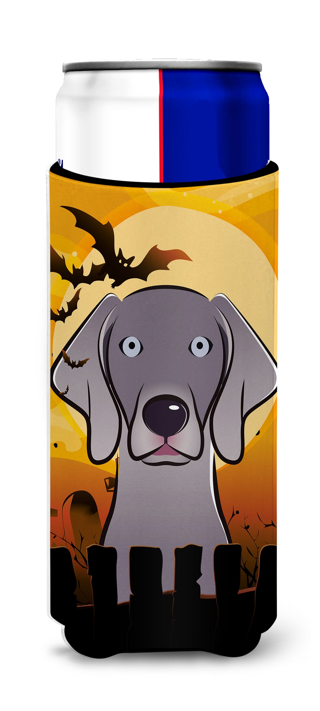 Halloween Weimaraner Ultra Beverage Insulators for slim cans BB1789MUK  the-store.com.