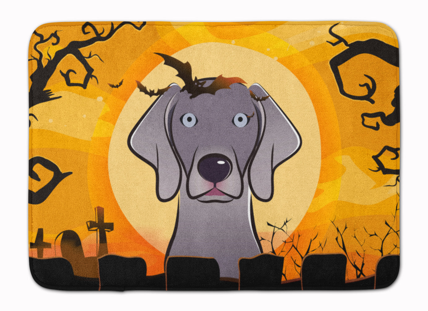 Halloween Weimaraner Machine Washable Memory Foam Mat BB1789RUG - the-store.com