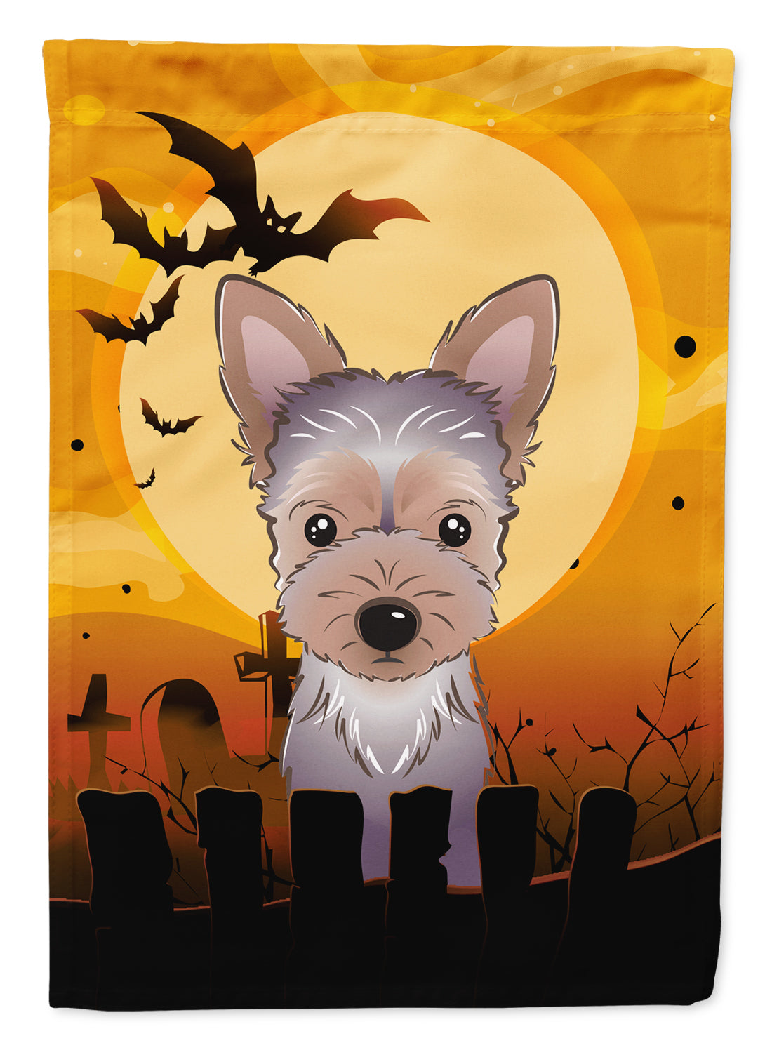 Halloween Yorkie Puppy Flag Garden Size BB1790GF.