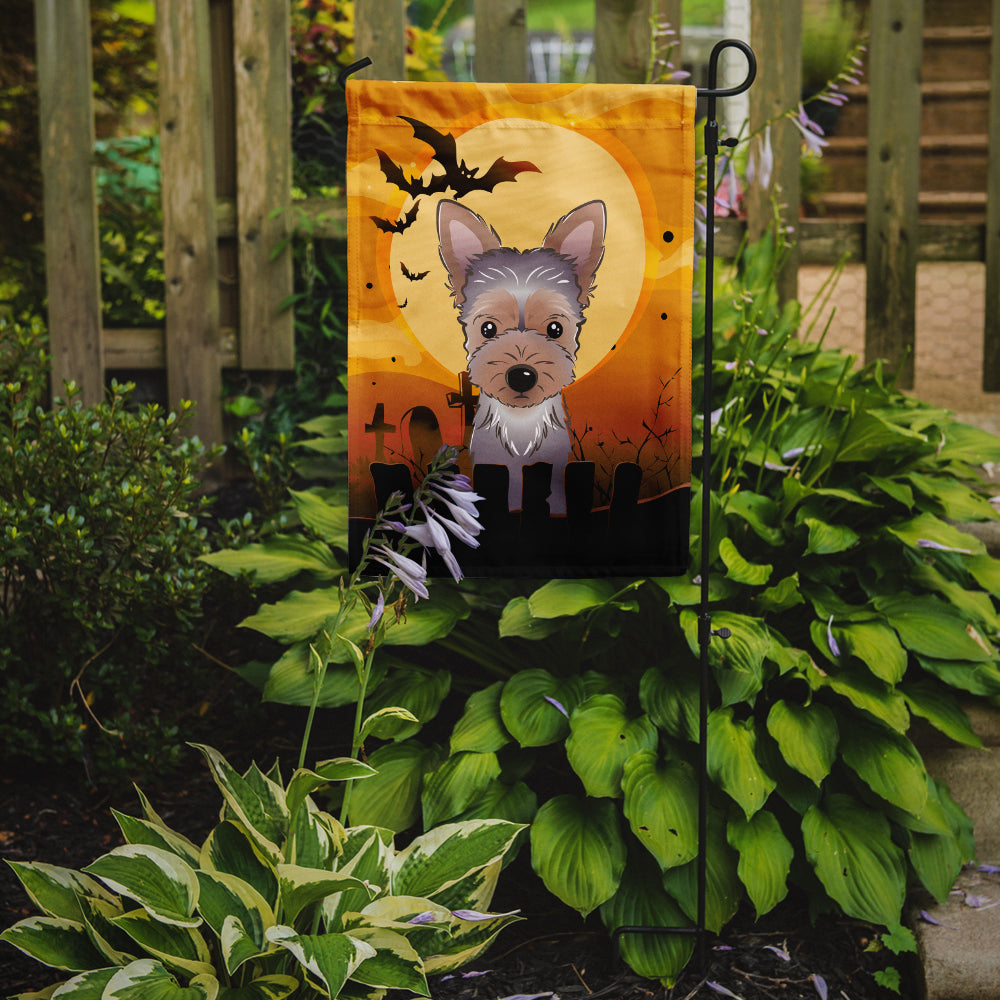 Halloween Yorkie Puppy Flag Garden Size BB1790GF.