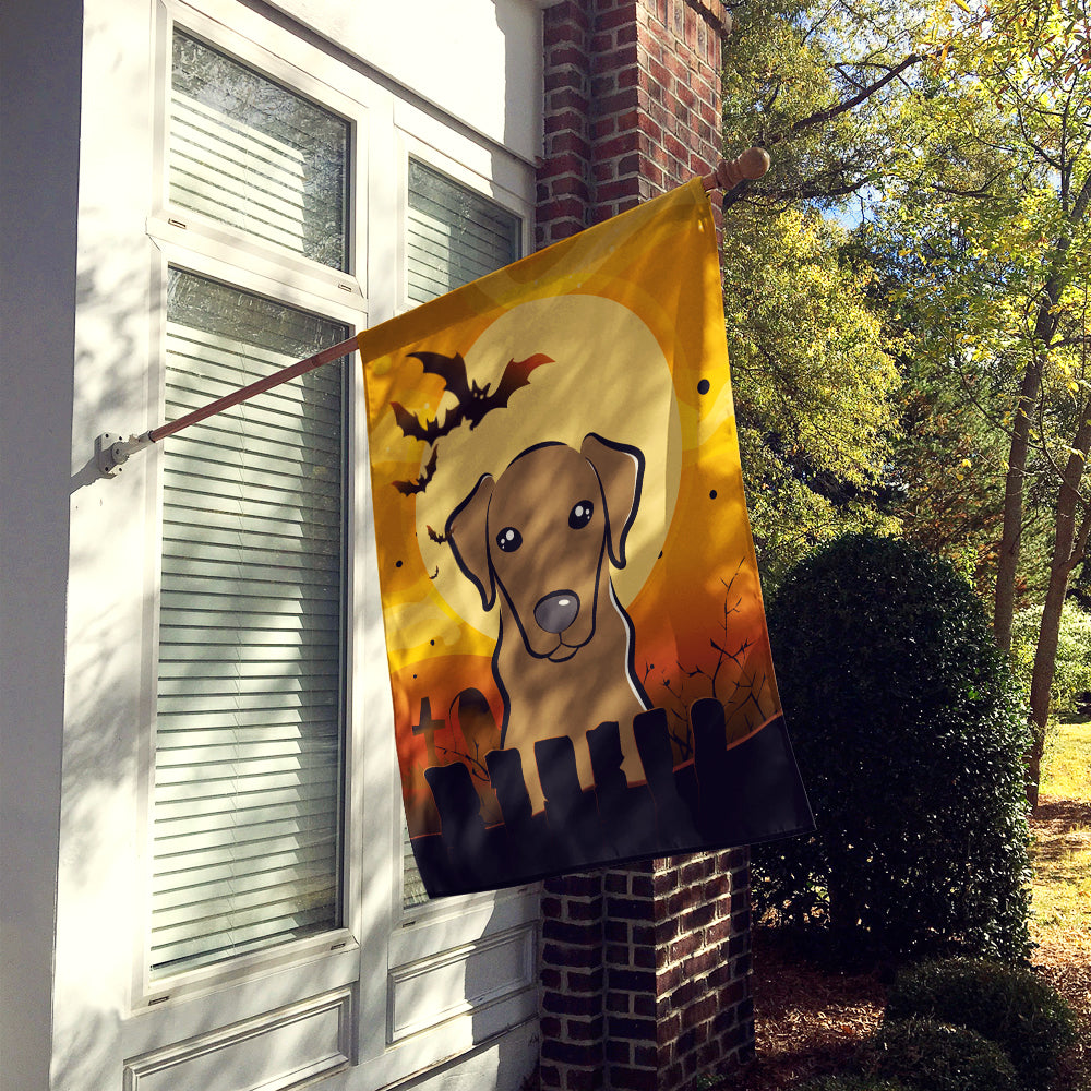 Halloween Chocolate Labrador Flag Canvas House Size BB1792CHF  the-store.com.