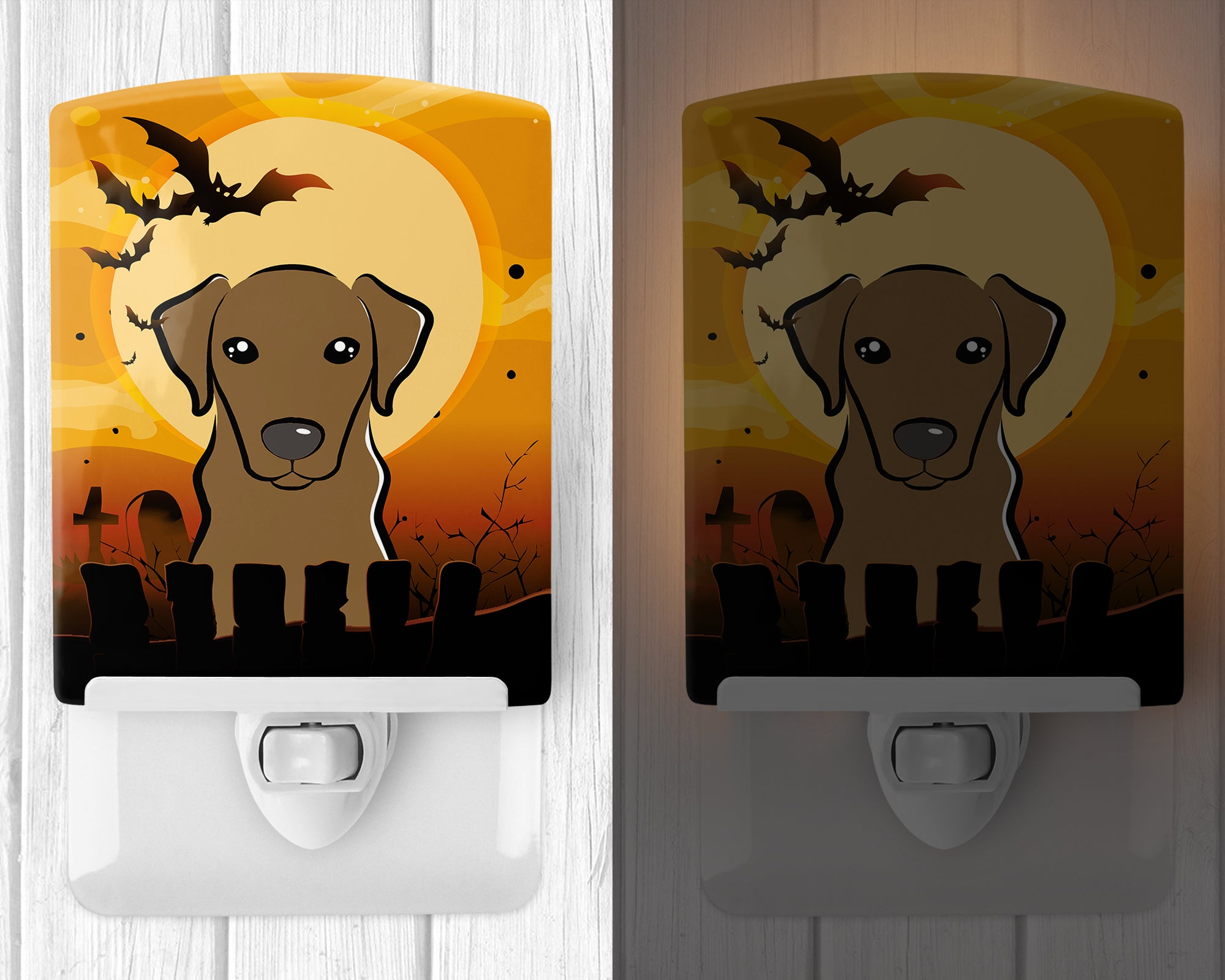 Halloween Chocolate Labrador Ceramic Night Light BB1792CNL - the-store.com