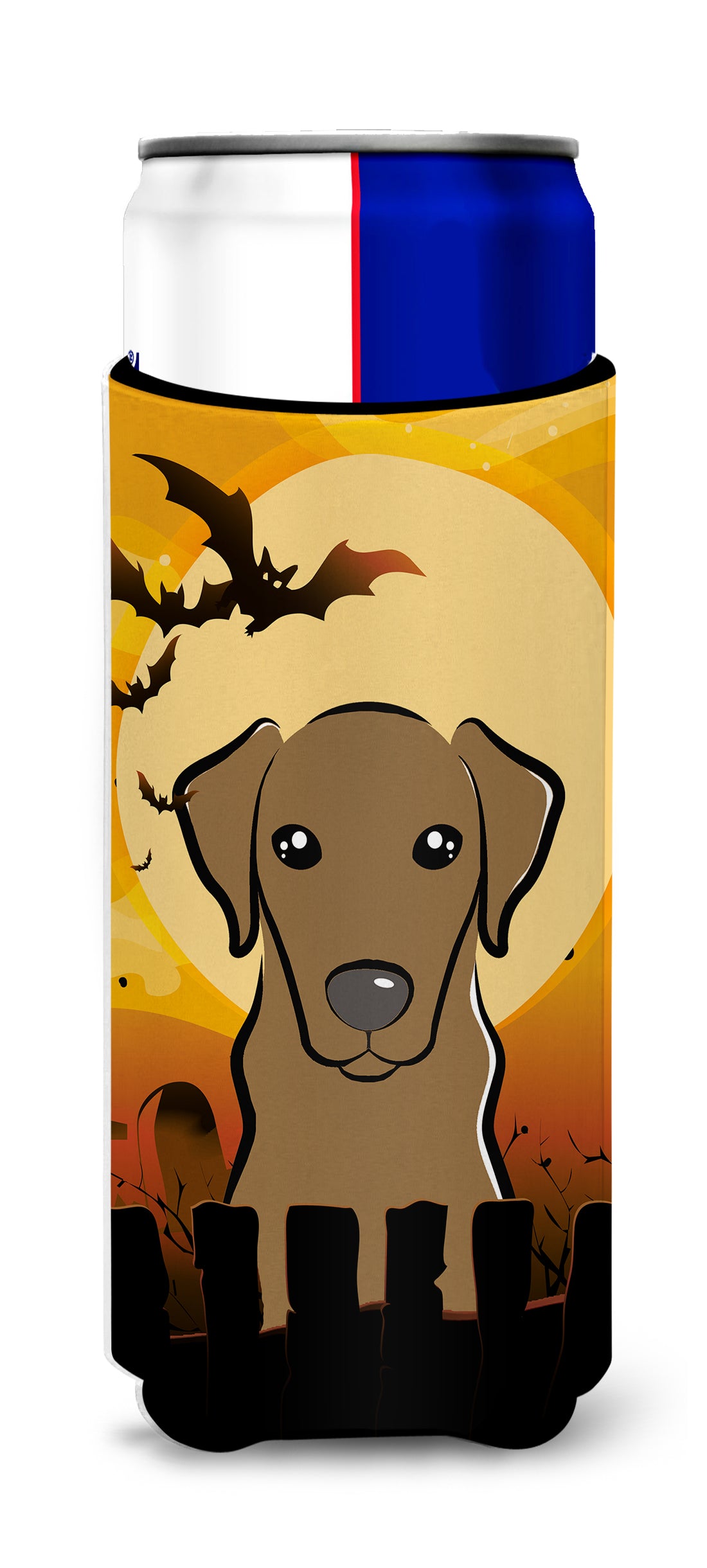 Halloween Chocolate Labrador Ultra Beverage Insulators for slim cans BB1792MUK  the-store.com.