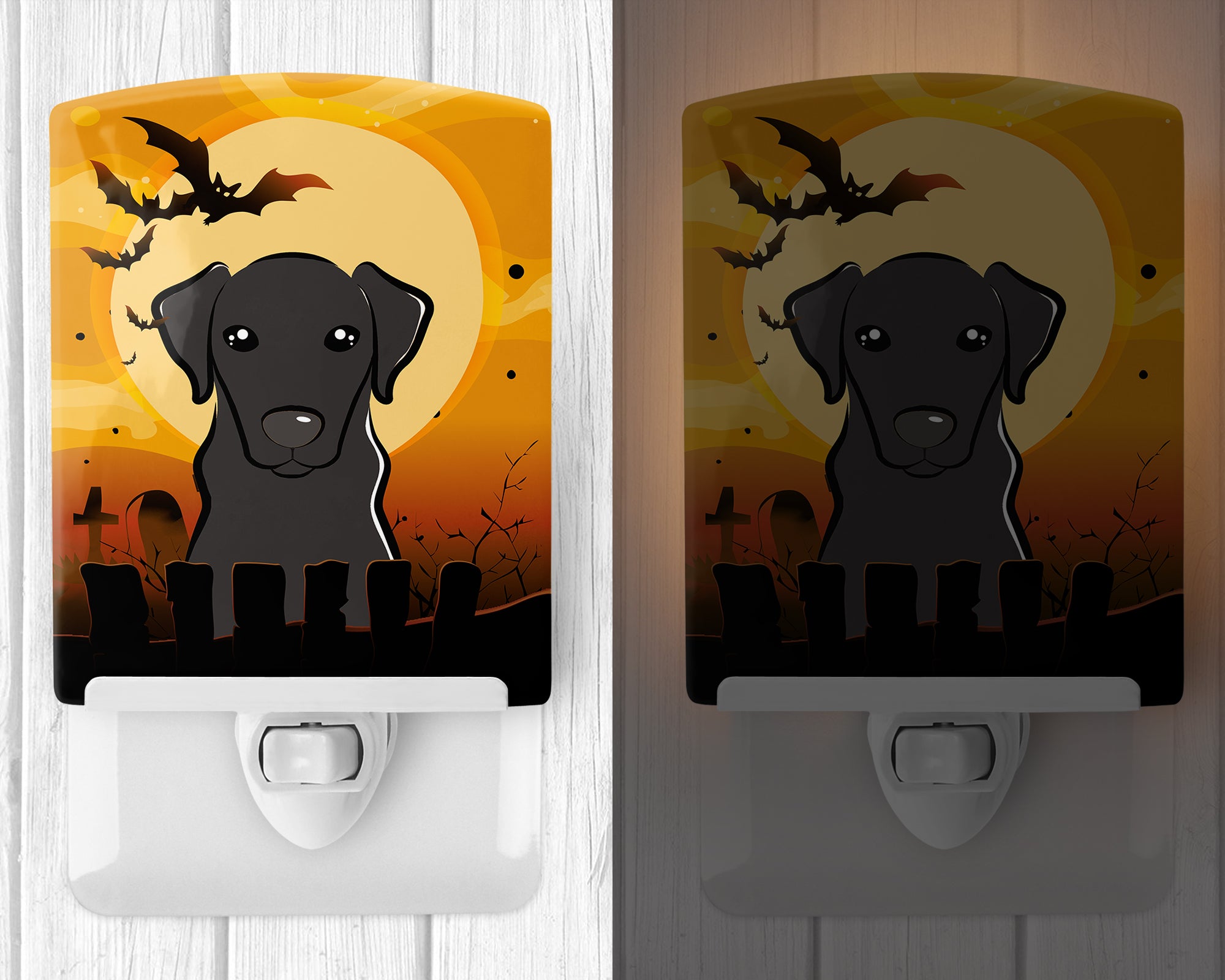 Halloween Black Labrador Ceramic Night Light BB1793CNL - the-store.com