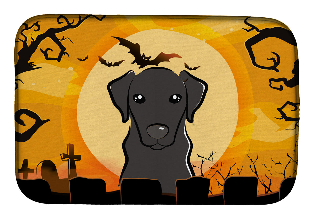 Halloween Black Labrador Dish Drying Mat BB1793DDM  the-store.com.