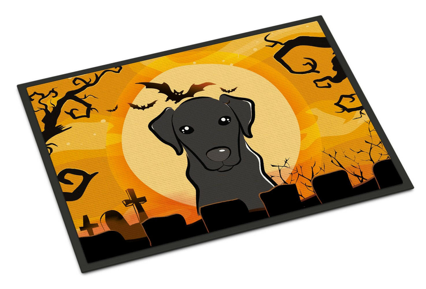 Halloween Black Labrador Indoor or Outdoor Mat 18x27 BB1793MAT - the-store.com