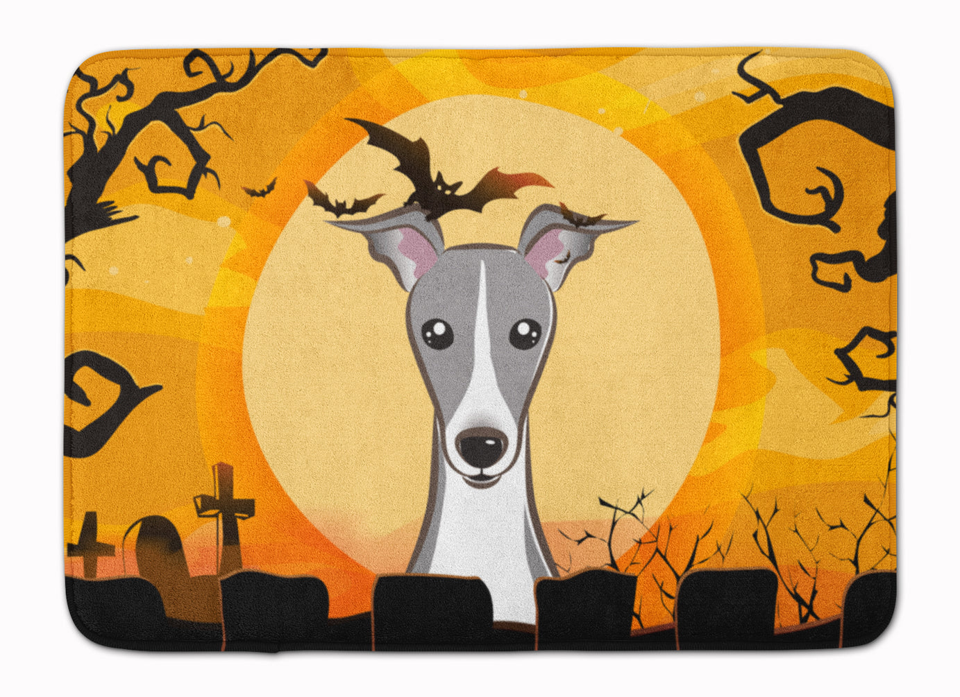 Halloween Italian Greyhound Machine Washable Memory Foam Mat BB1794RUG - the-store.com