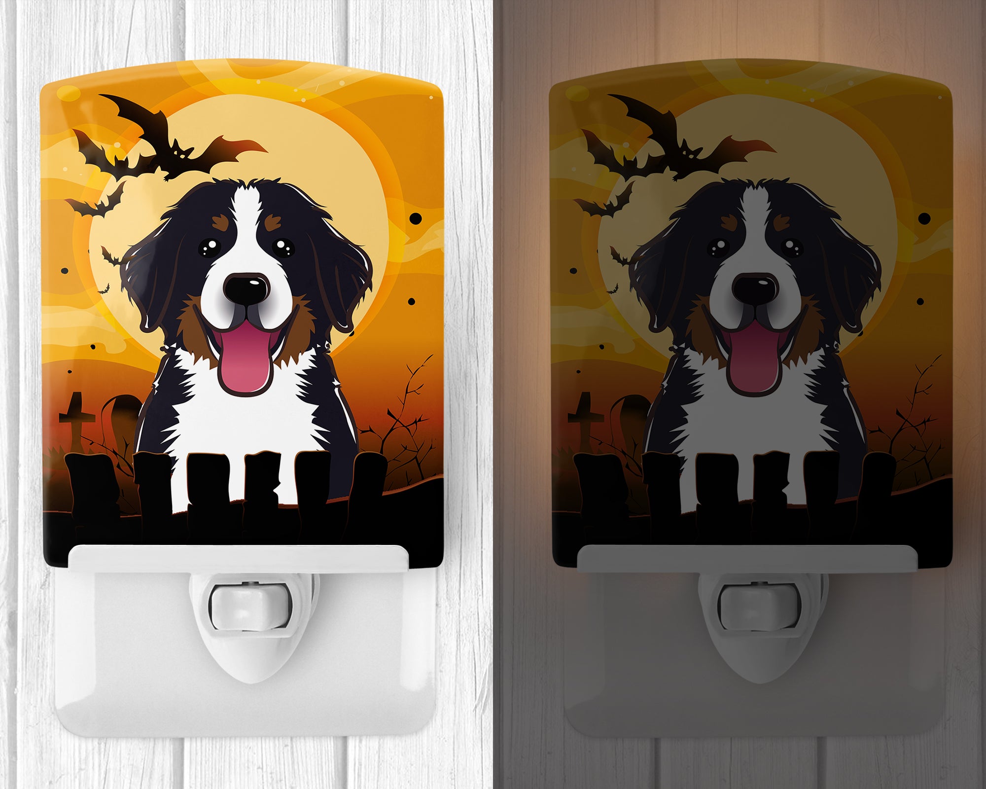 Halloween Bernese Mountain Dog Ceramic Night Light BB1795CNL - the-store.com