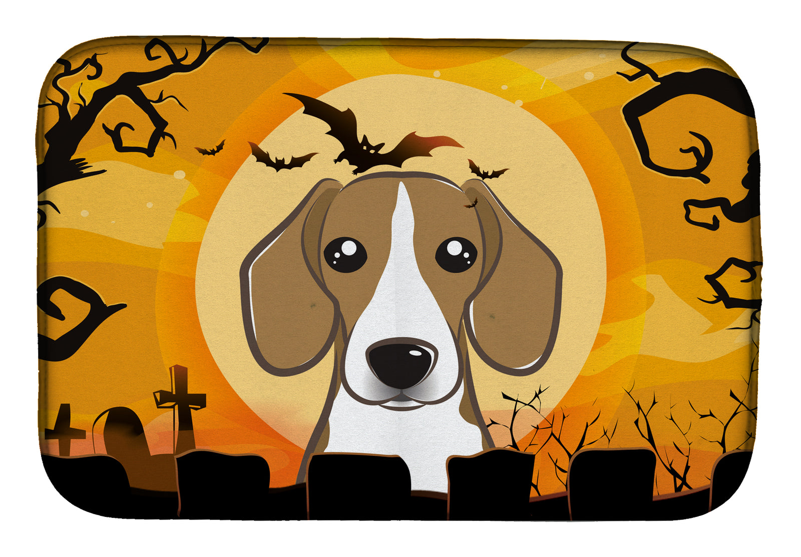 Halloween Beagle Dish Drying Mat BB1797DDM  the-store.com.