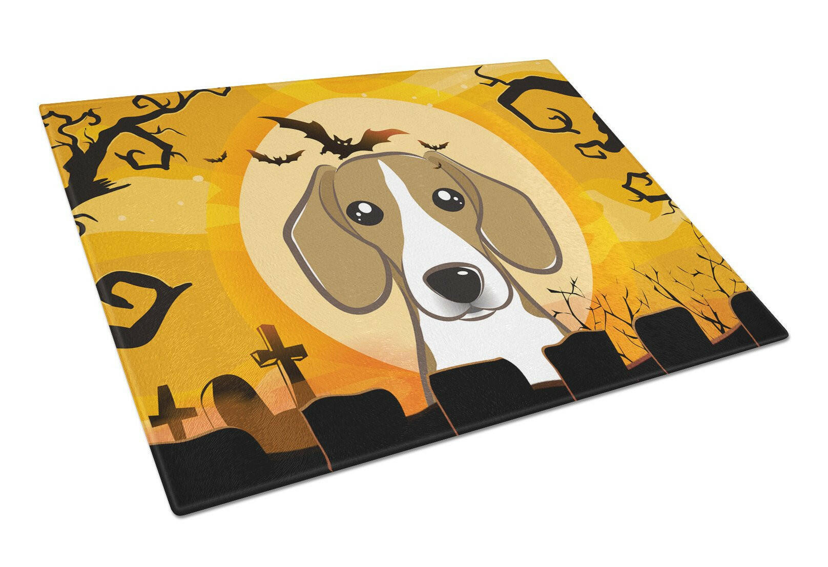 Halloween Beagle Glass Cutting Board Large BB1797LCB by Caroline's Treasures