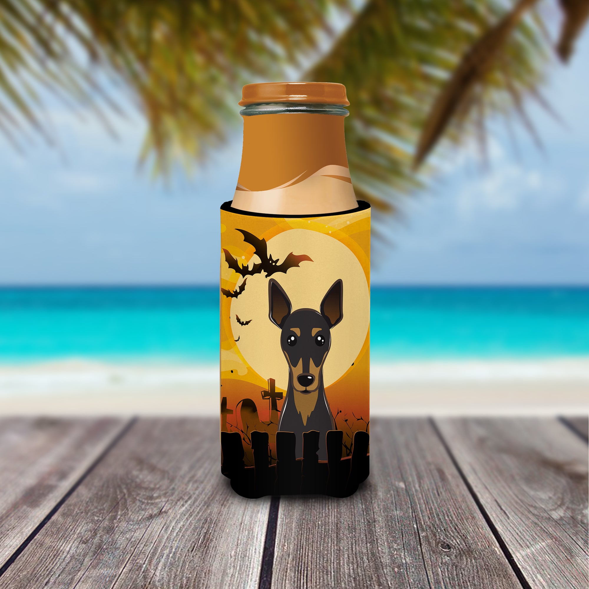 Halloween Min Pin Ultra Beverage Insulators for slim cans BB1798MUK  the-store.com.