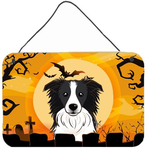 Halloween Border Collie Wall or Door Hanging Prints BB1799DS812 by Caroline&#39;s Treasures