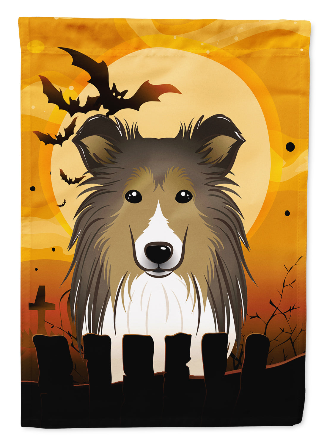 Halloween Sheltie Flag Garden Size BB1800GF.