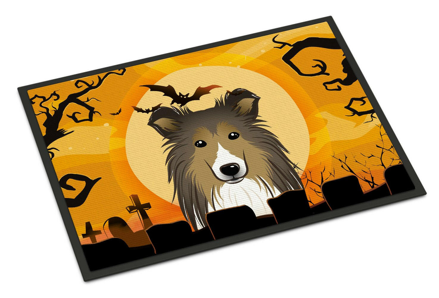 Halloween Sheltie Indoor or Outdoor Mat 18x27 BB1800MAT - the-store.com