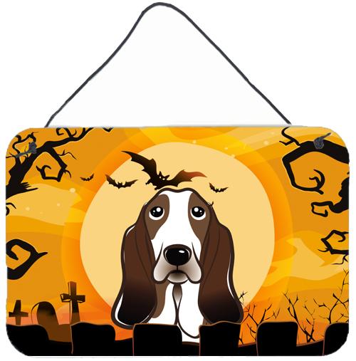 Halloween Basset Hound Wall or Door Hanging Prints BB1801DS812 by Caroline's Treasures