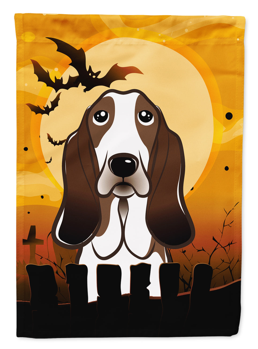 Halloween Basset Hound Flag Garden Size BB1801GF.