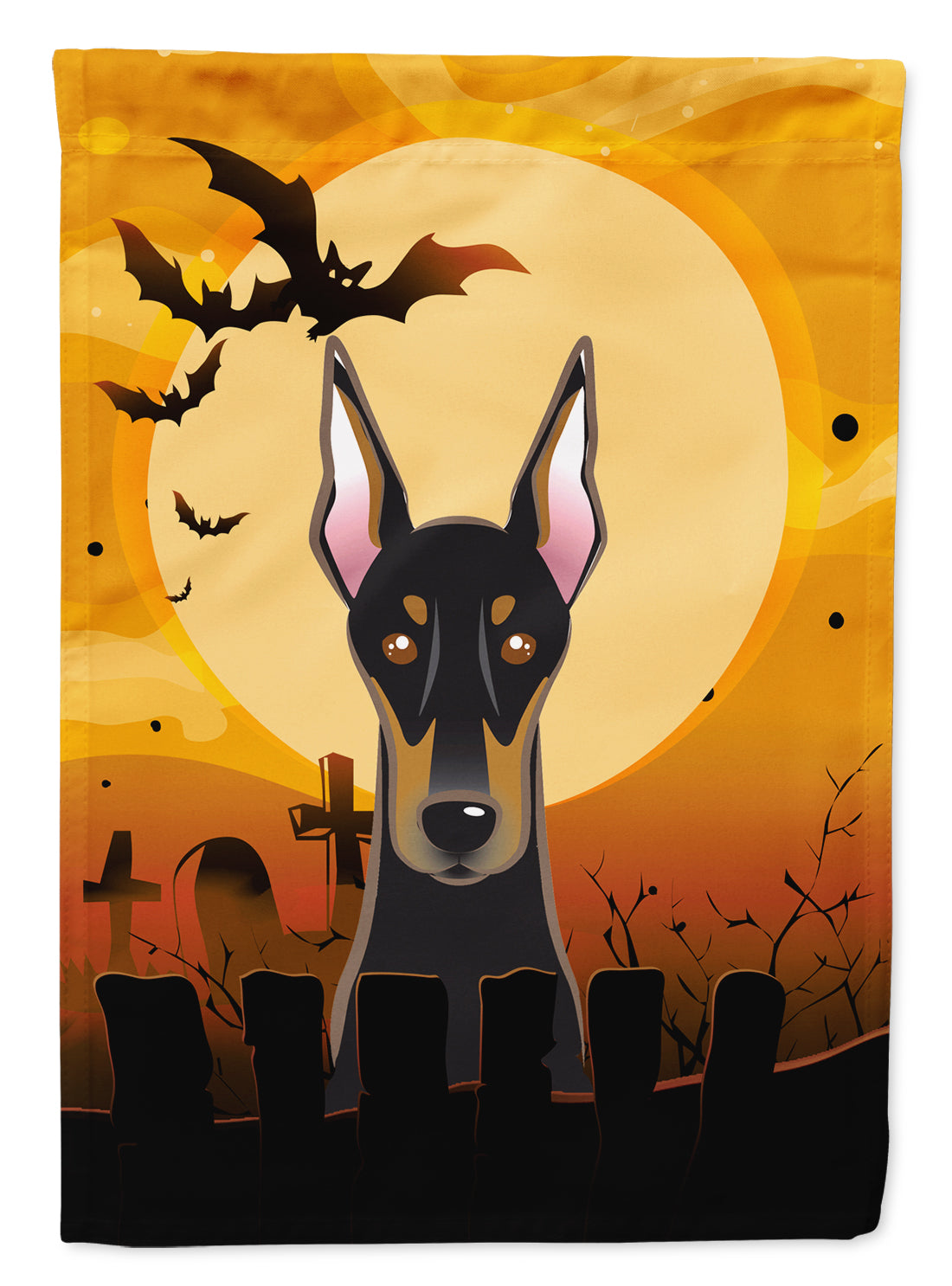 Halloween Doberman Flag Canvas House Size BB1803CHF  the-store.com.