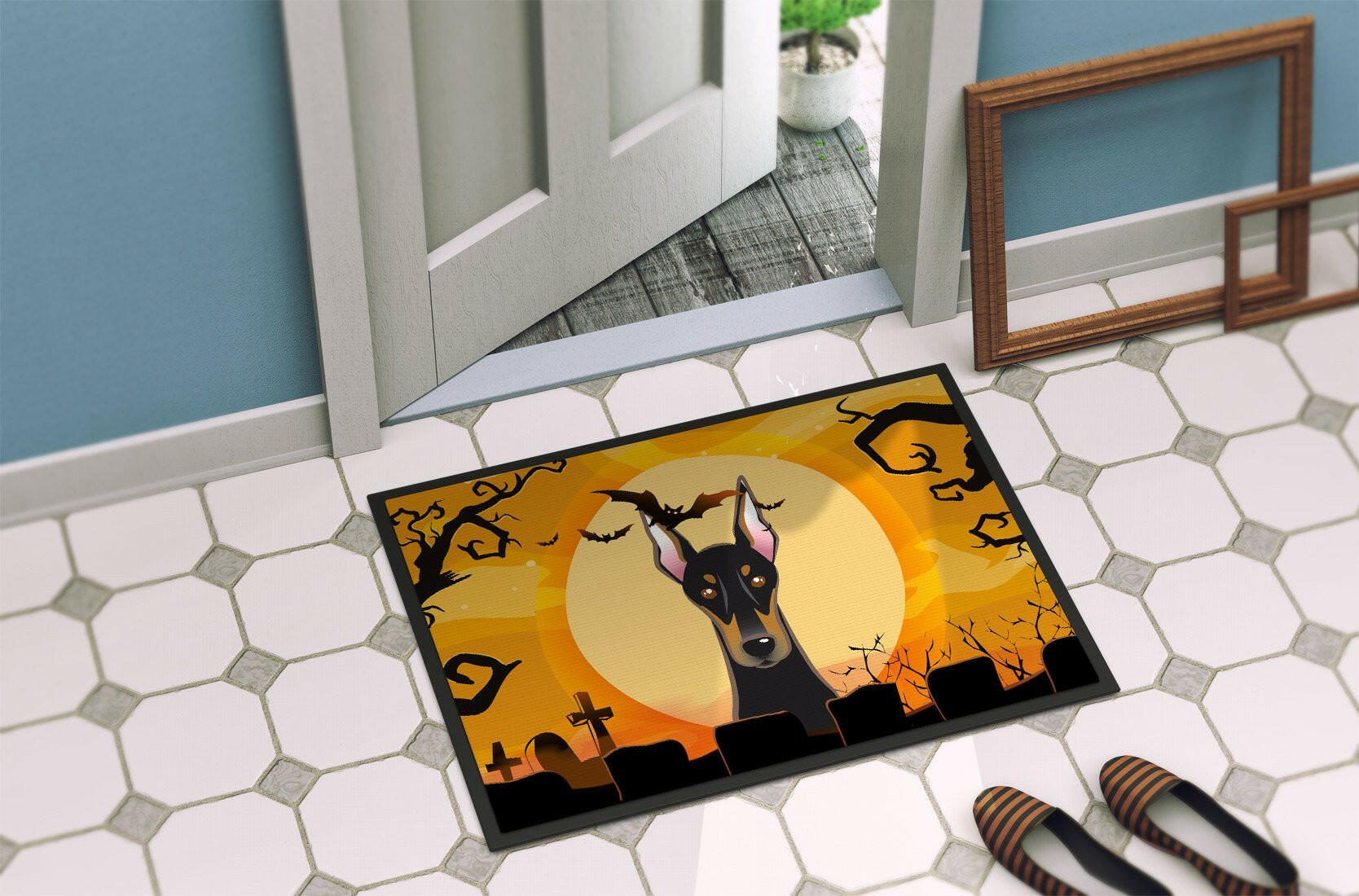 Halloween Doberman Indoor or Outdoor Mat 24x36 BB1803JMAT - the-store.com