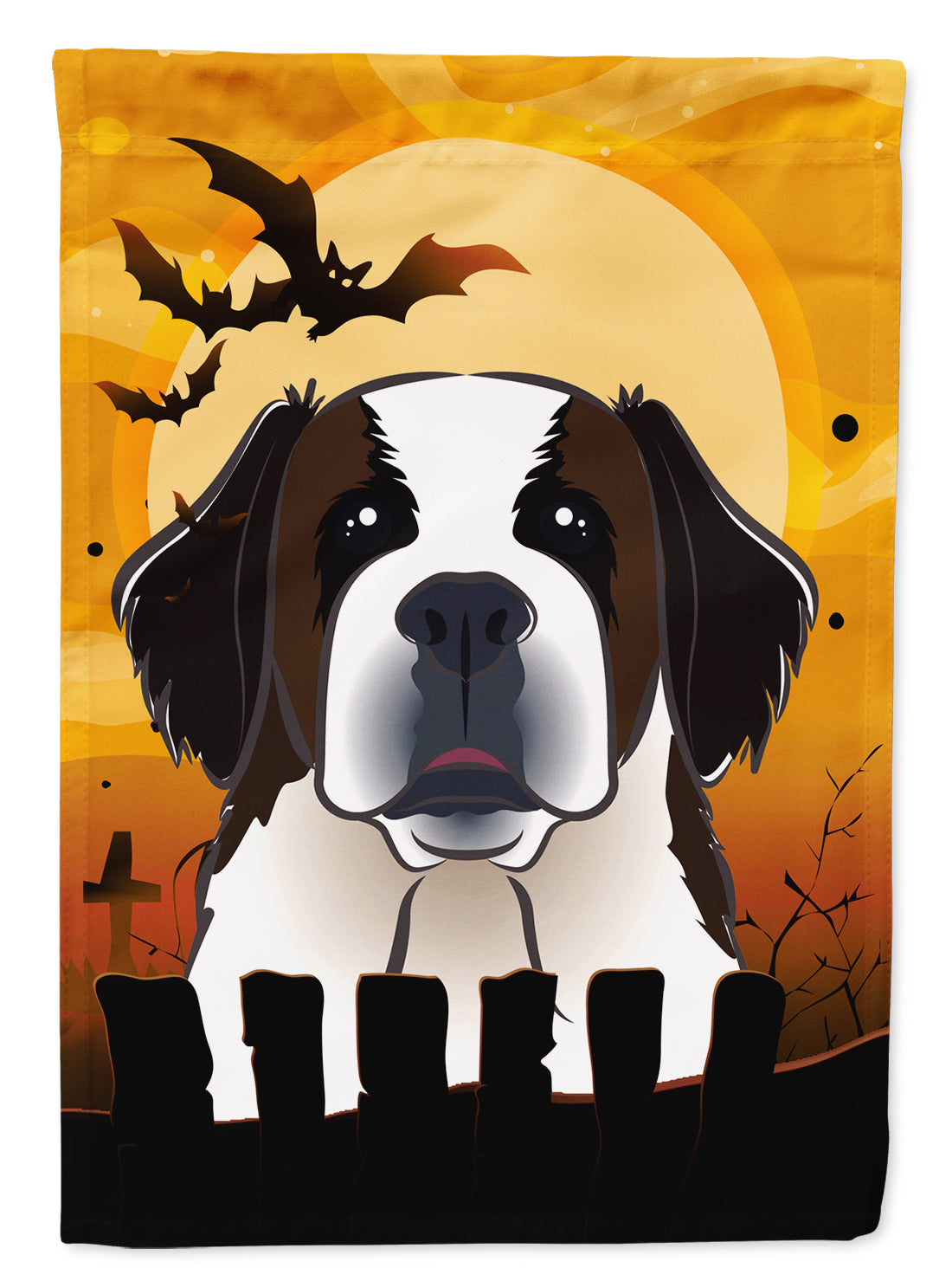 Halloween Saint Bernard Flag Canvas House Size BB1804CHF  the-store.com.