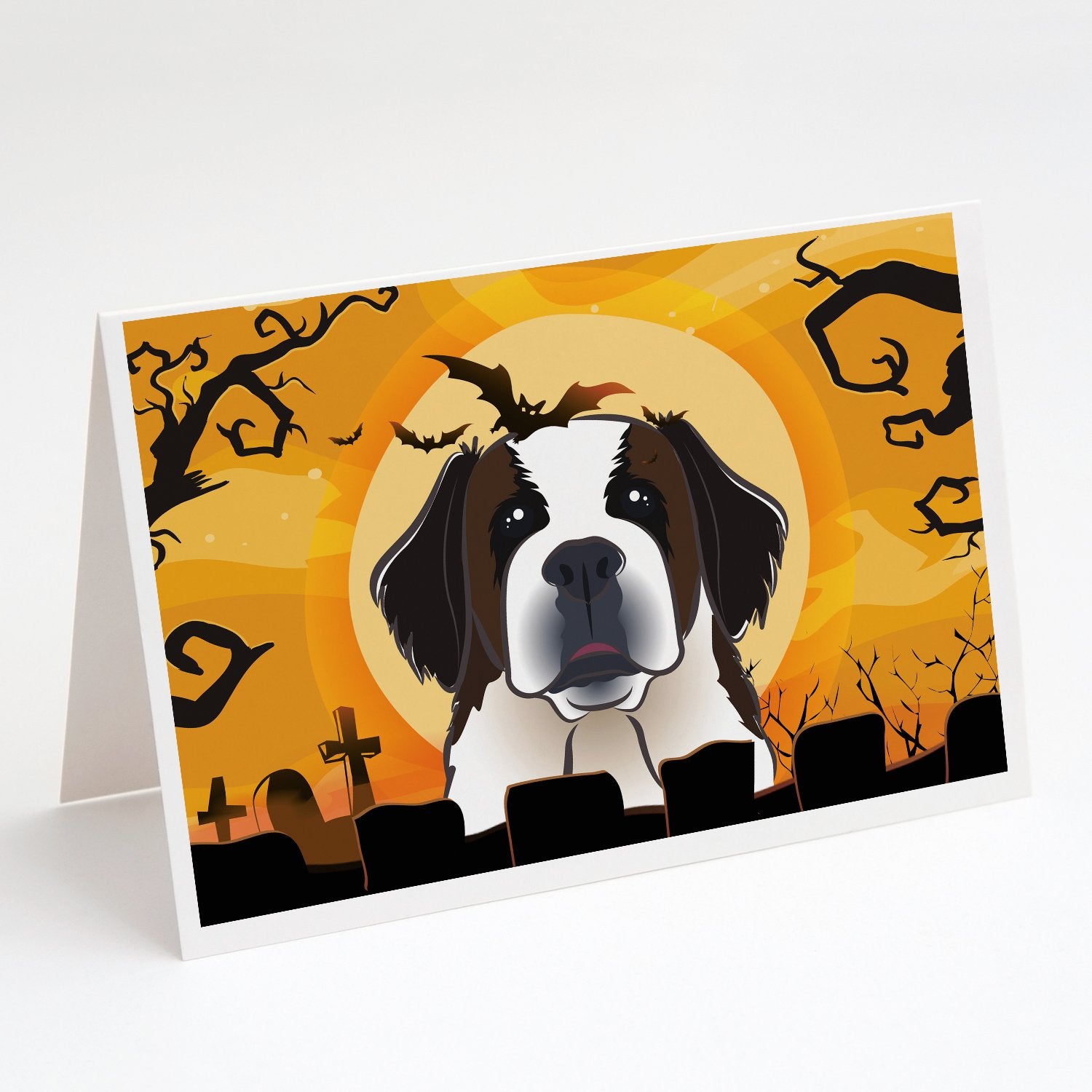 Buy this Halloween Saint Bernard Greeting Cards and Envelopes Pack of 8