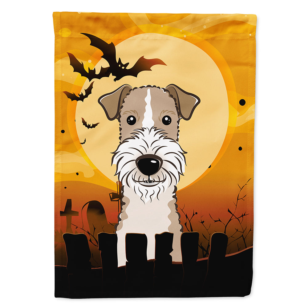 Halloween Wire Haired Fox Terrier Flag Canvas House Size BB1805CHF  the-store.com.