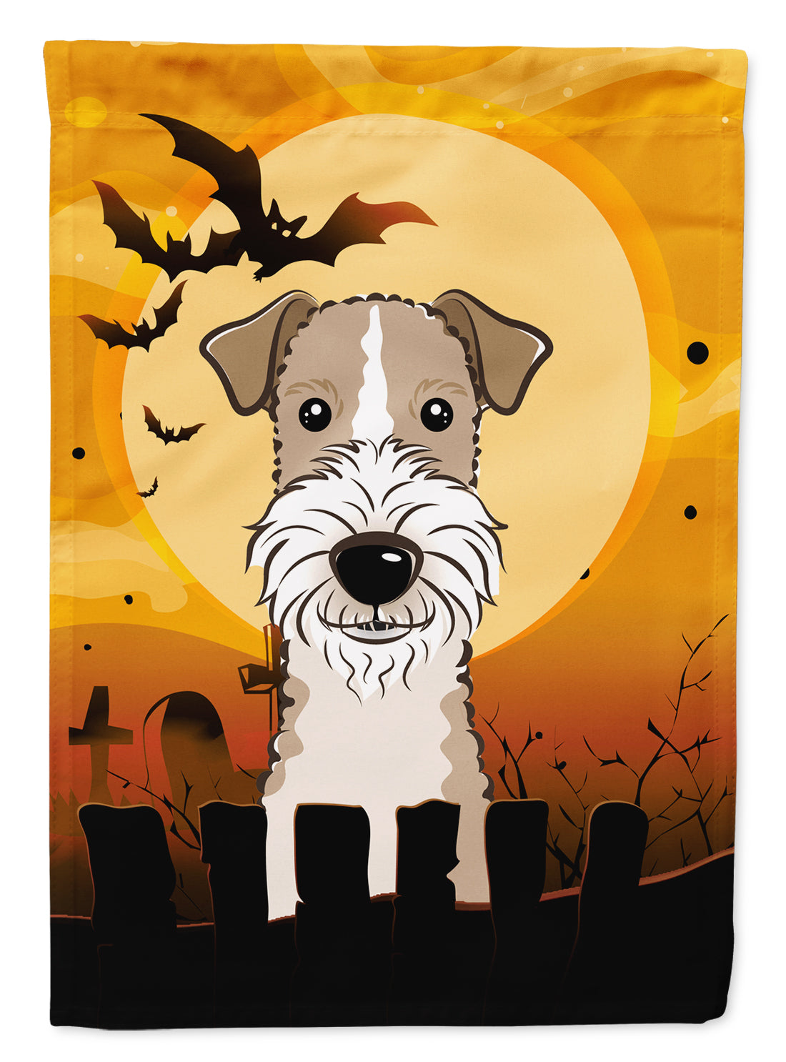 Halloween Wire Haired Fox Terrier Flag Garden Size BB1805GF.