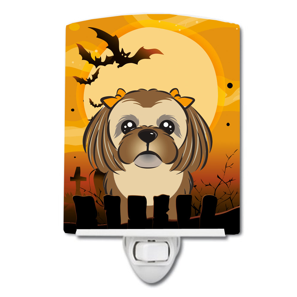 Halloween Chocolate Brown Shih Tzu Ceramic Night Light BB1807CNL - the-store.com