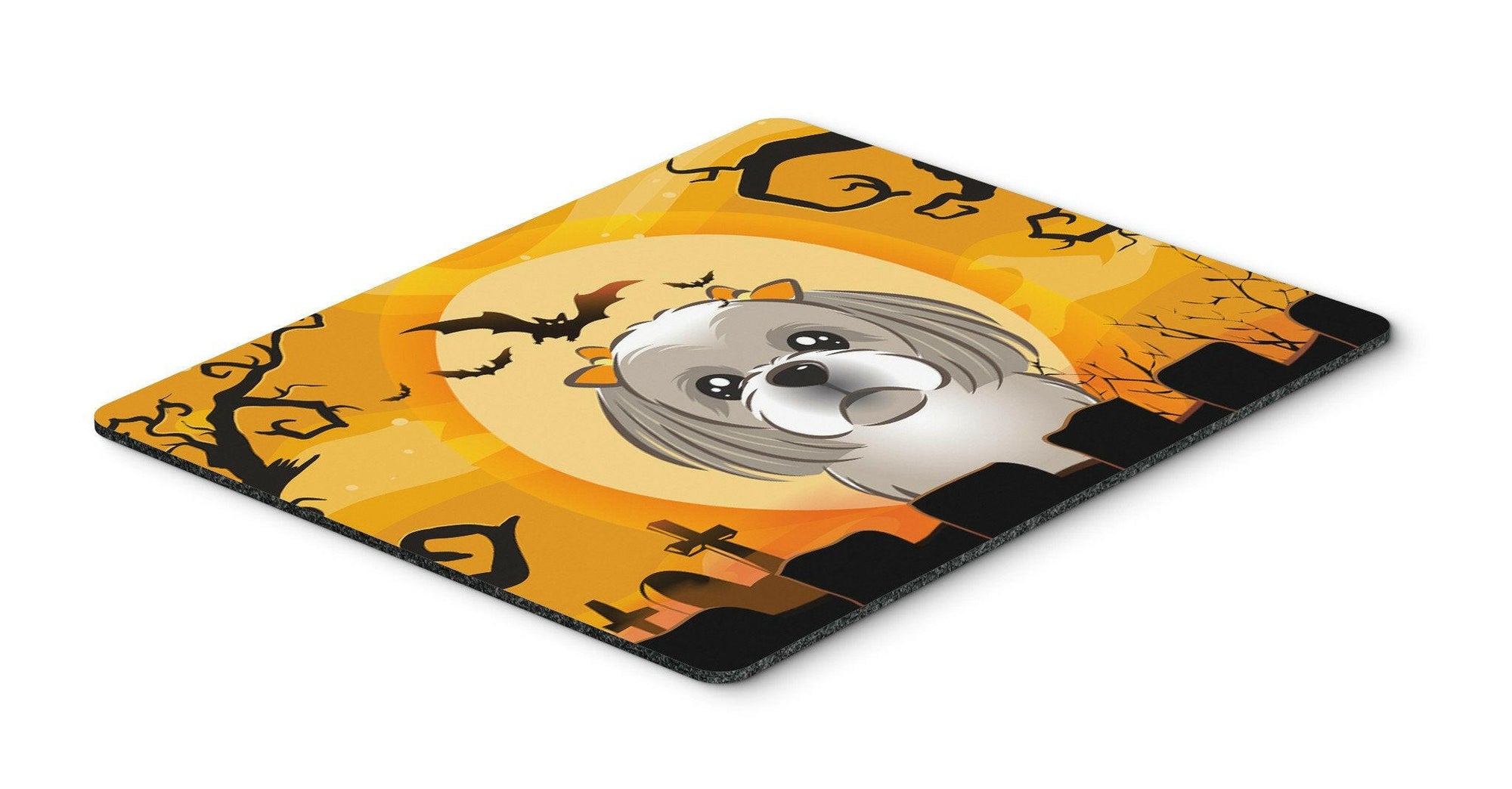 Halloween Gray Silver Shih Tzu Mouse Pad, Hot Pad or Trivet BB1808MP by Caroline's Treasures