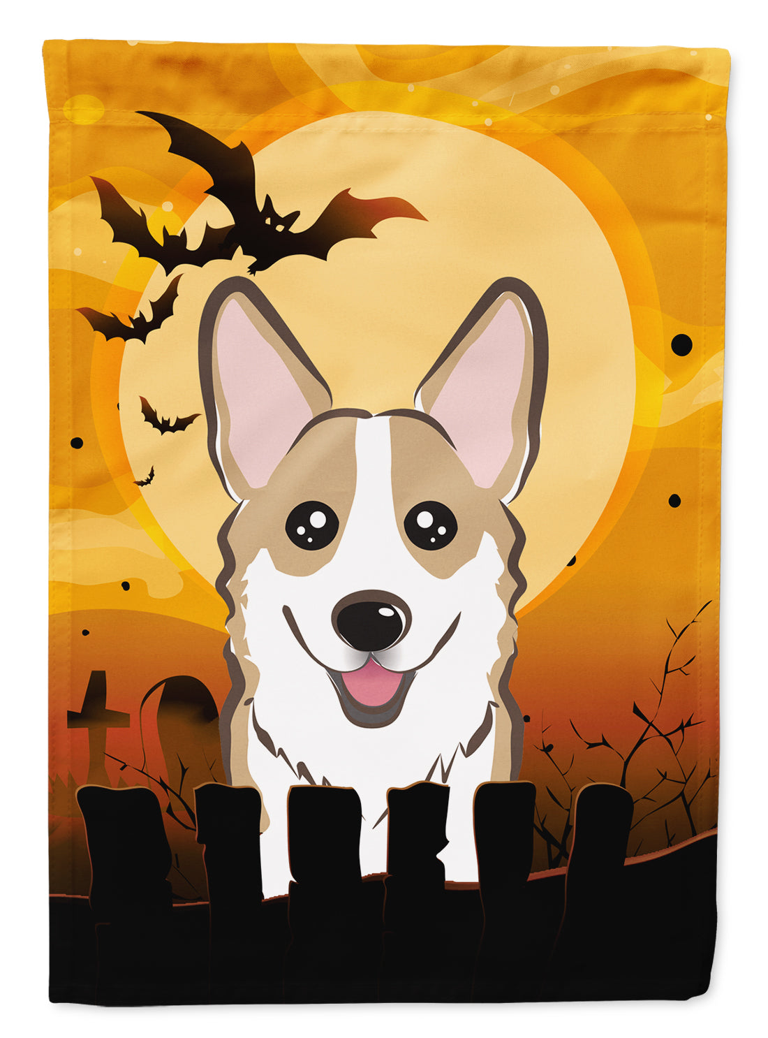 Halloween Sable Corgi Flag Garden Size BB1811GF.