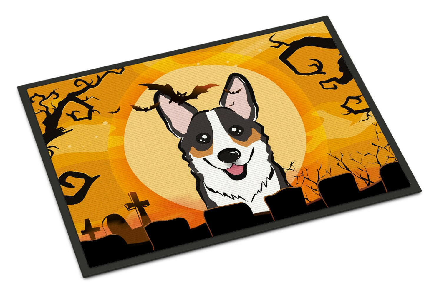 Halloween Tricolor Corgi Indoor or Outdoor Mat 18x27 BB1813MAT - the-store.com