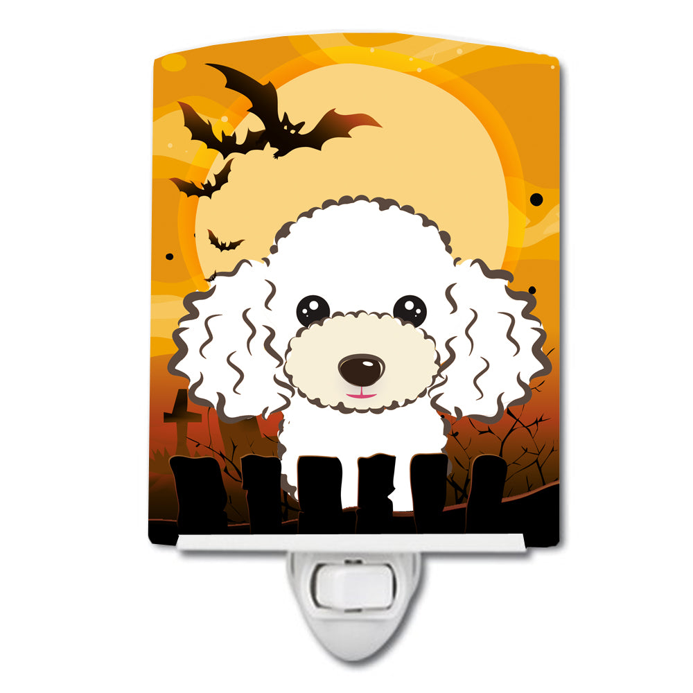 Halloween White Poodle Ceramic Night Light BB1815CNL - the-store.com