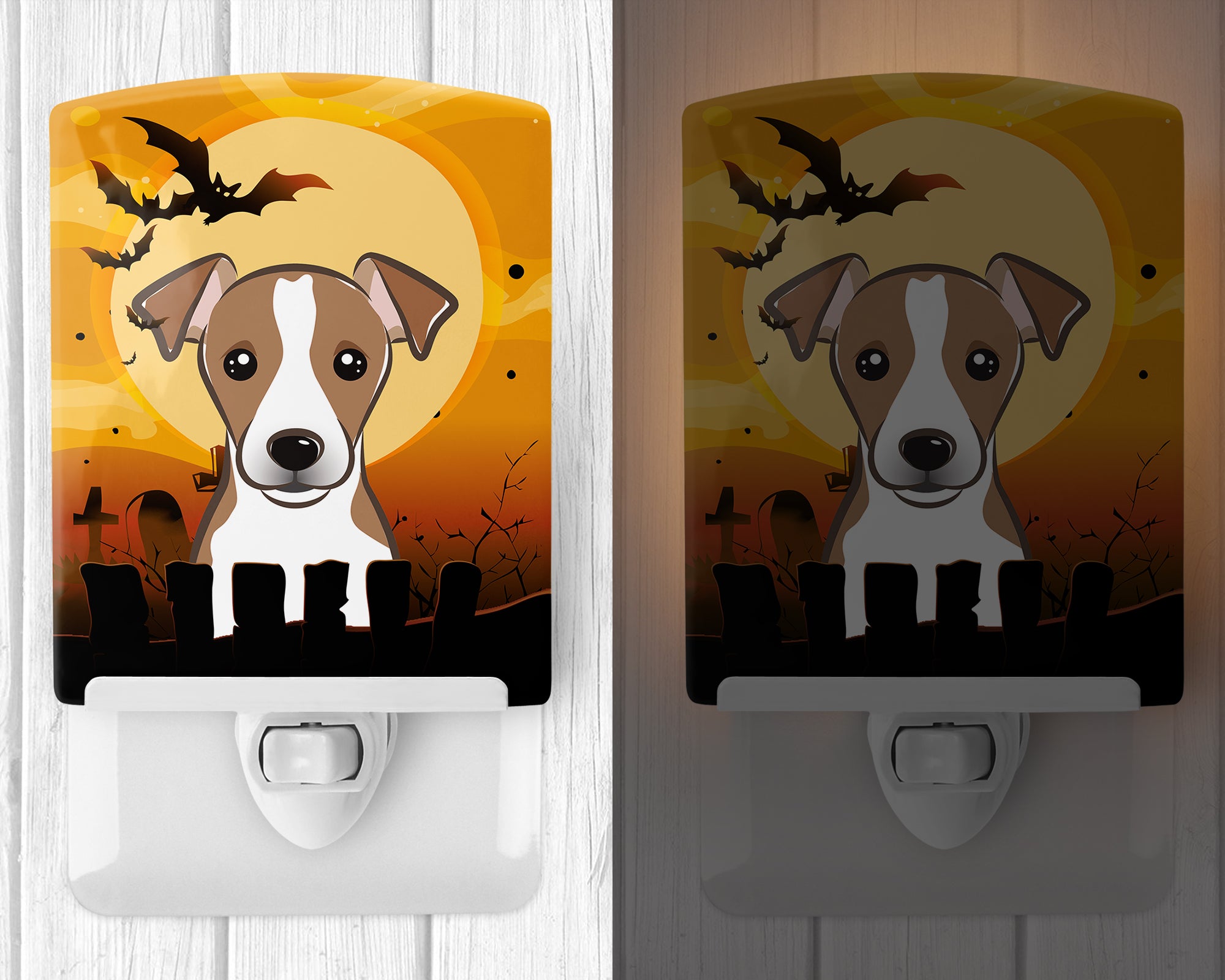 Halloween Jack Russell Terrier Ceramic Night Light BB1818CNL - the-store.com